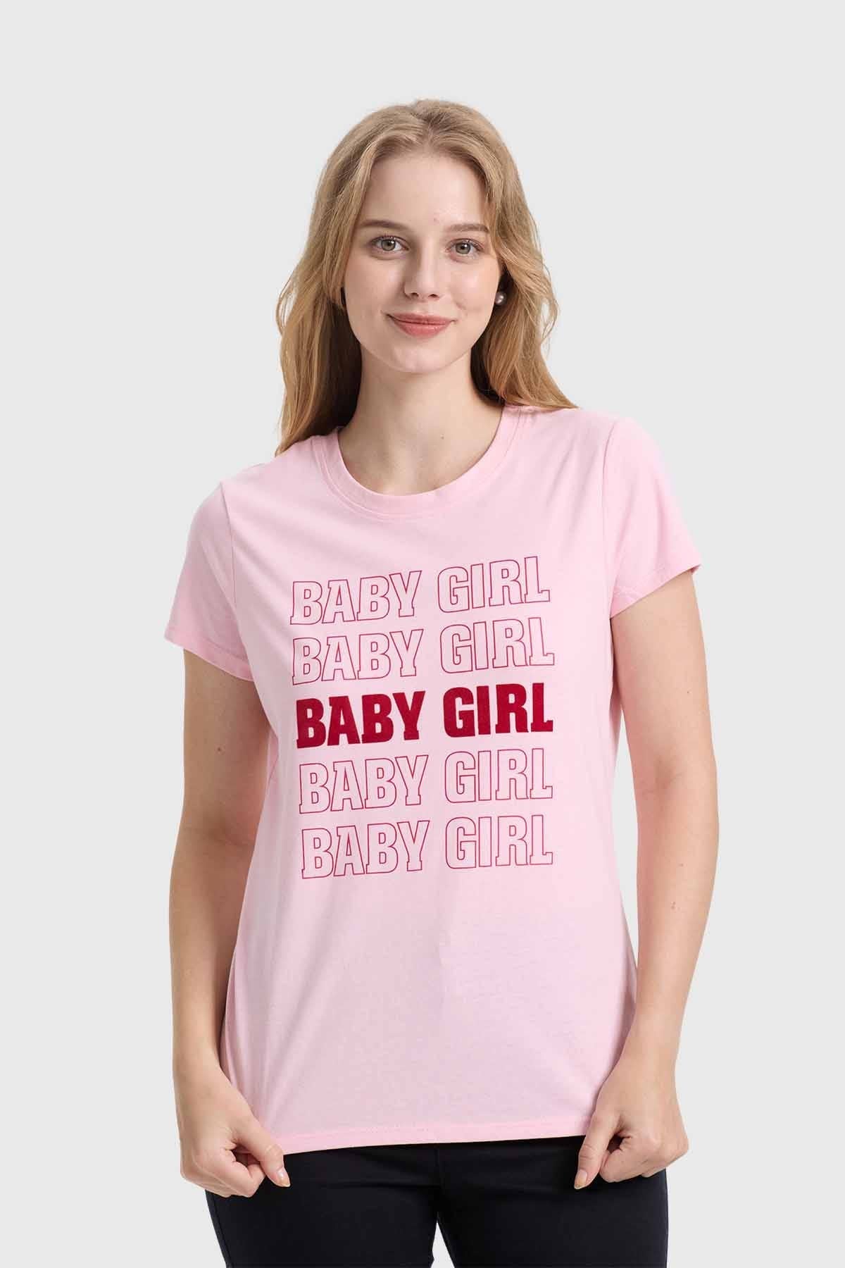 Polera Mujer Básica Print Rosado