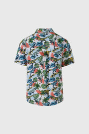 Camisa Niño Guayabera Print Blanco