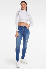 Jeans Mujer Skinny Lia Azul