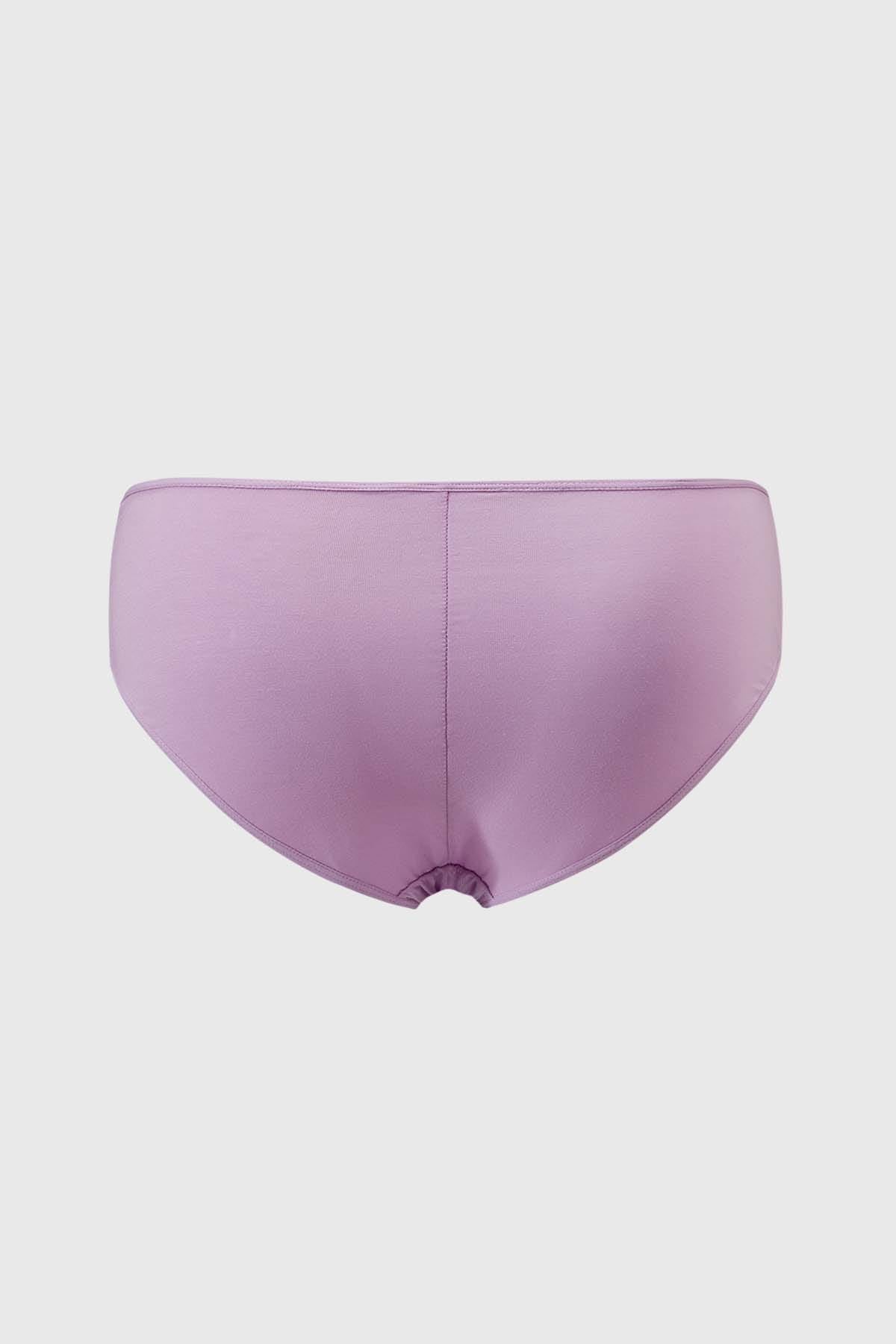 Calzón Mujer Bikini Encaje Costado Lila