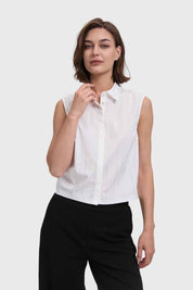 Blusa Mujer Aplicación Strass Crudo