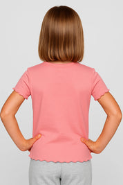 Polera Niña Con Lentejuelas Rosado