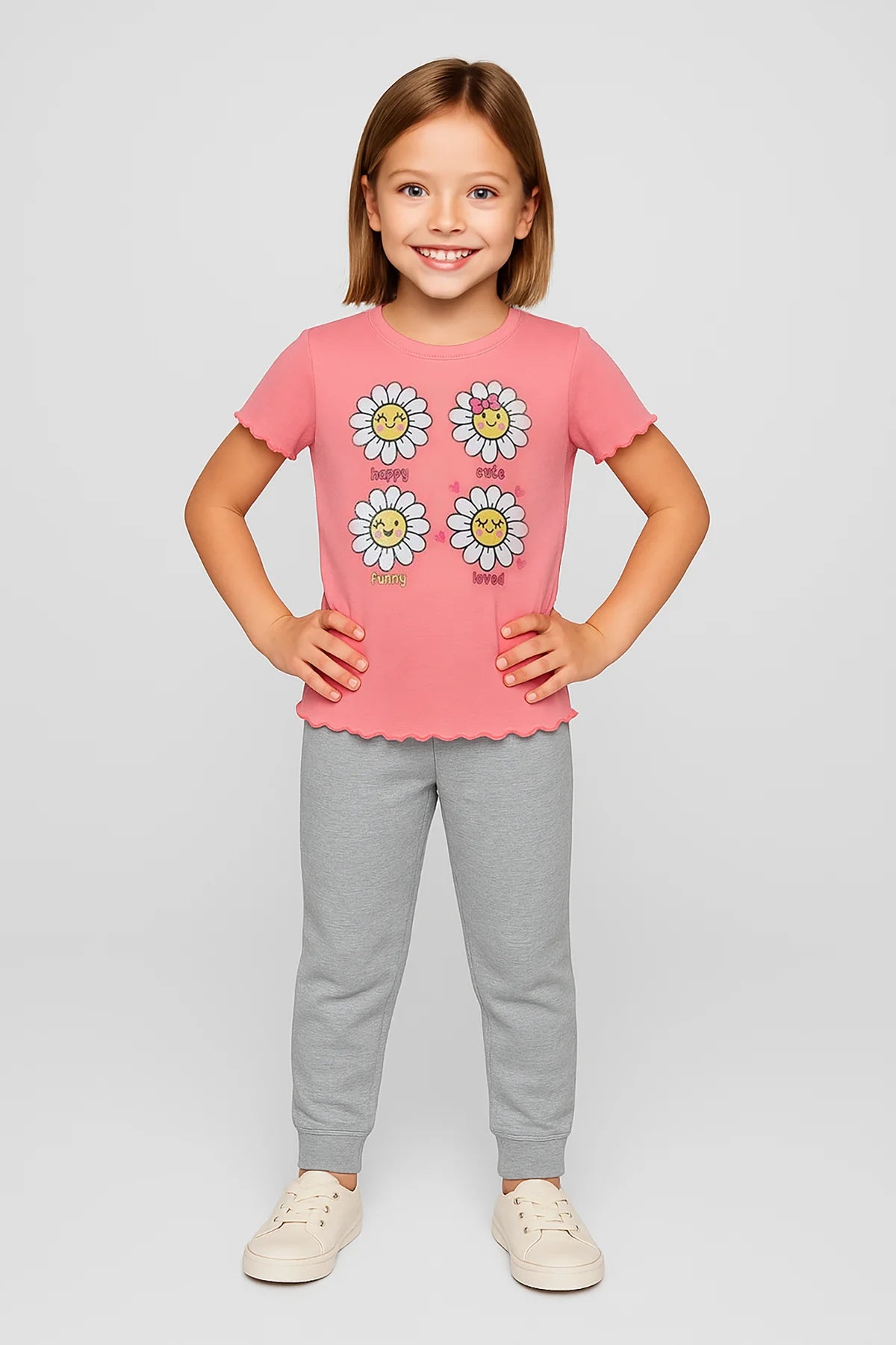 Polera Niña Con Lentejuelas Rosado
