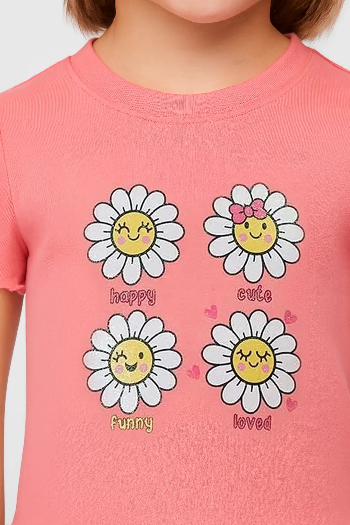 Polera Niña Con Lentejuelas Rosado