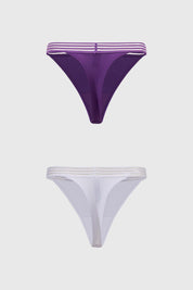 Calzón Mujer Bipack Colaless Sin Costuras Morado