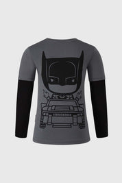 Polera Niño Batman Gris