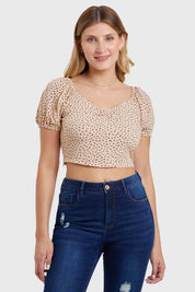 Blusa Recogido Escote Nude