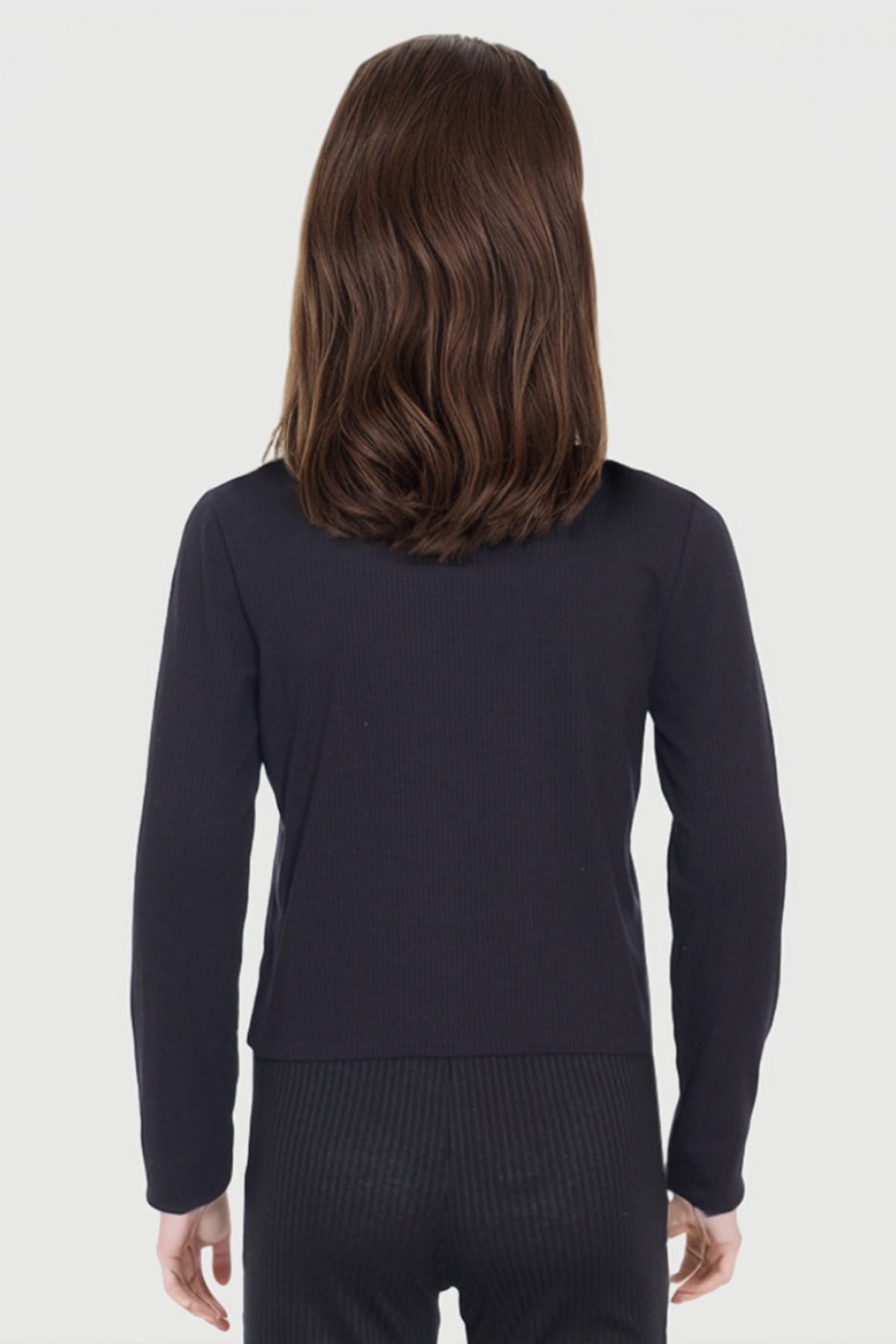 Polera Niña Doble Amarra Basta Negro