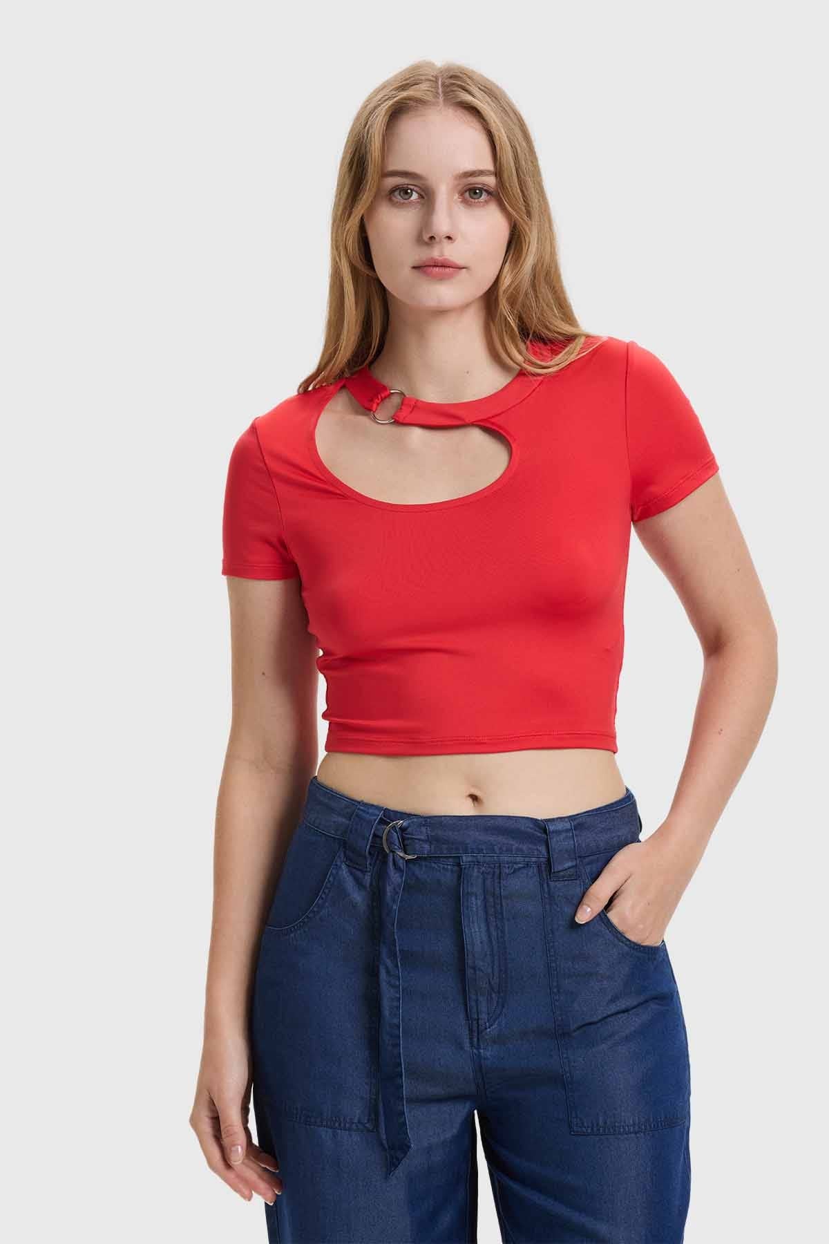 Polera argolla algodón rojo moderno – Fashion´s Park