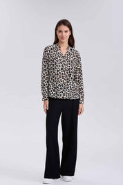 Blusa Mujer Crep Con Botón Beige