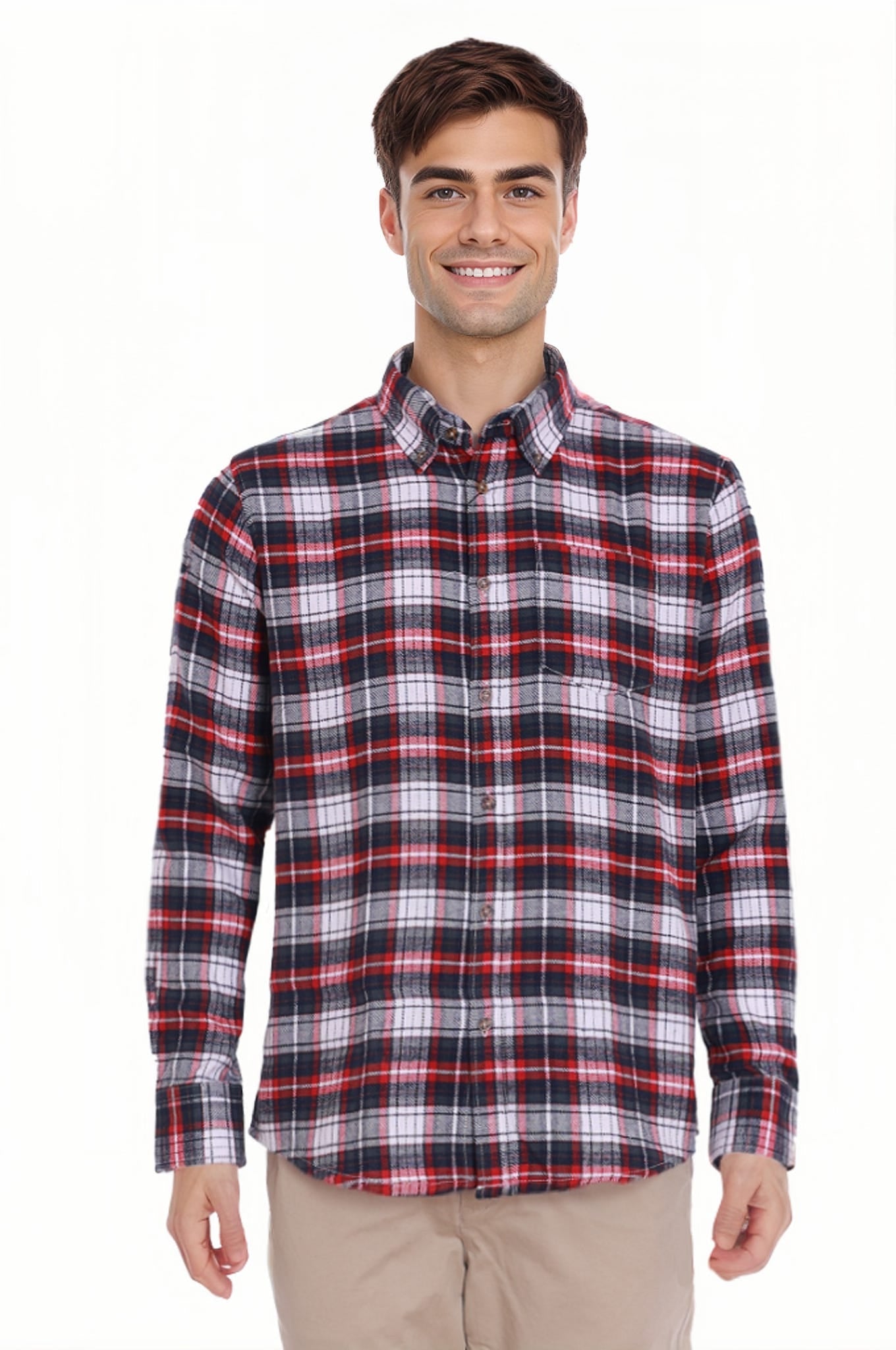 Camisa Hombre Franela Básica Ocre