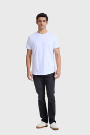 Polera Hombre Long Fit Básica Blanco