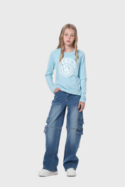 Polera Niña Celeste