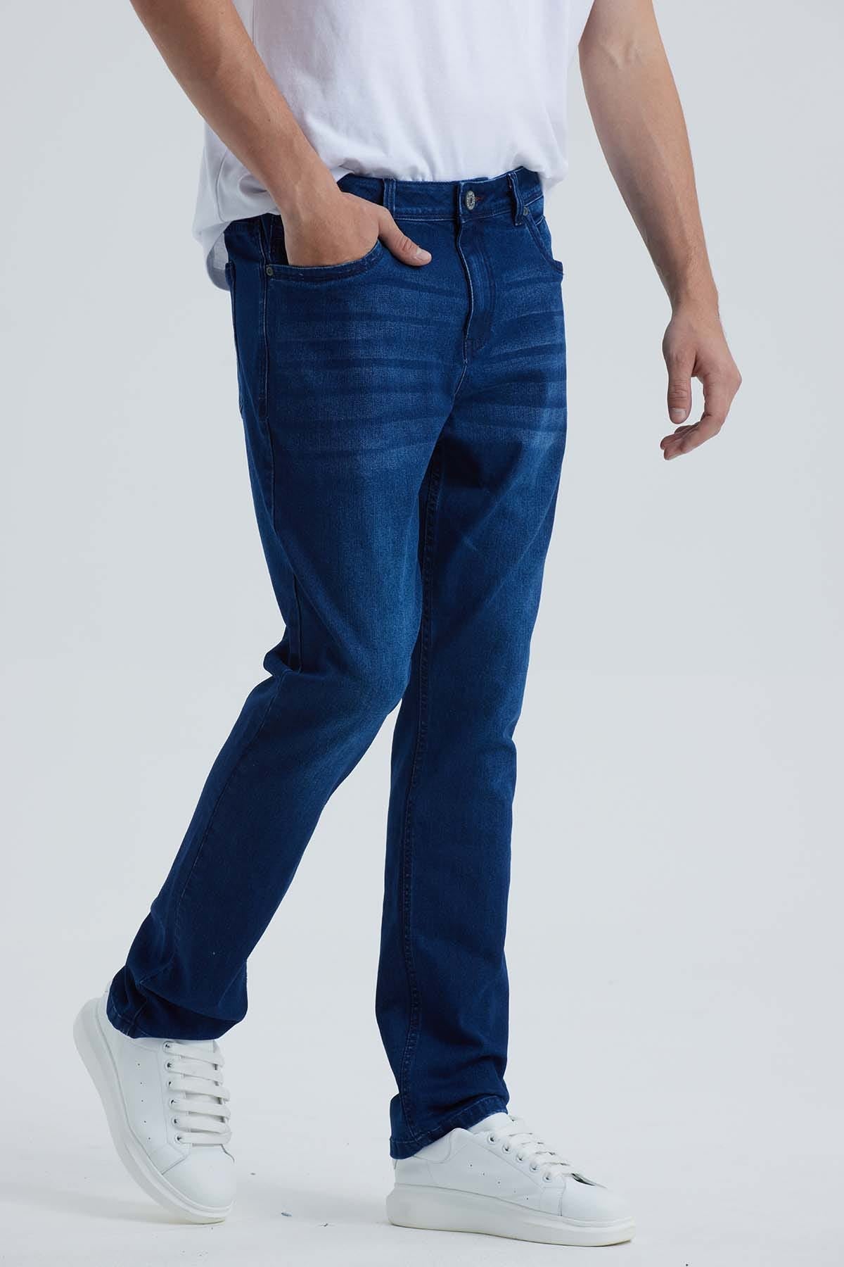 Jeans Hombre Slim Azul