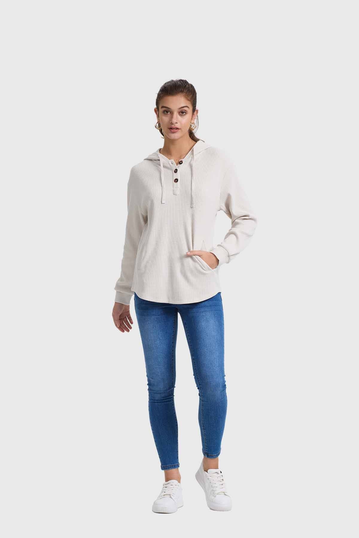 Polerón Mujer Cerrado Arena