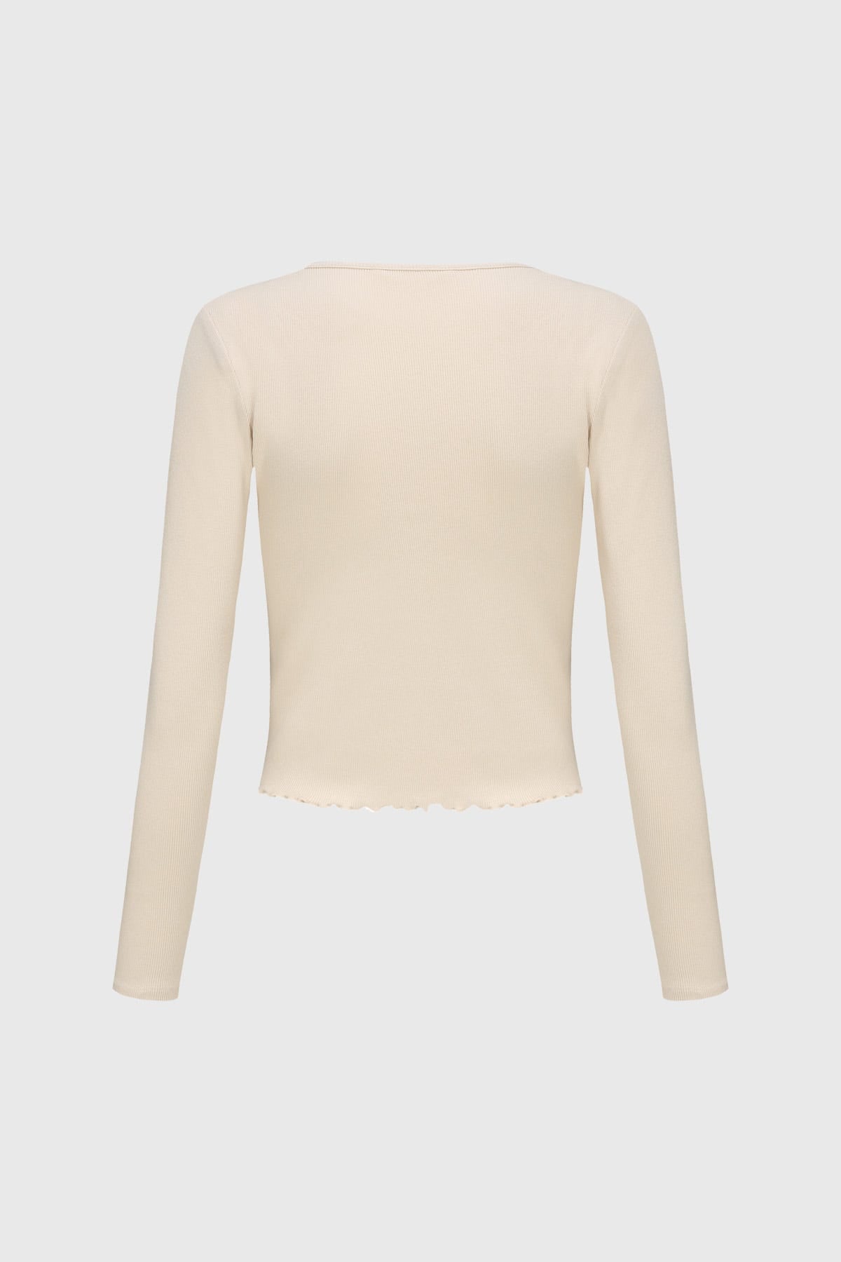 Polera Niña Recogido Delantero Beige