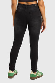 Jeans Mujer Skinny Lia Lavado Negro