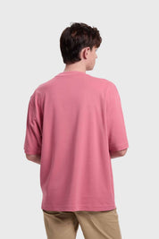 Polera Hombre Loose Fit Palo Rosa