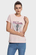 Polera Mujer Básica Print Palo Rosa