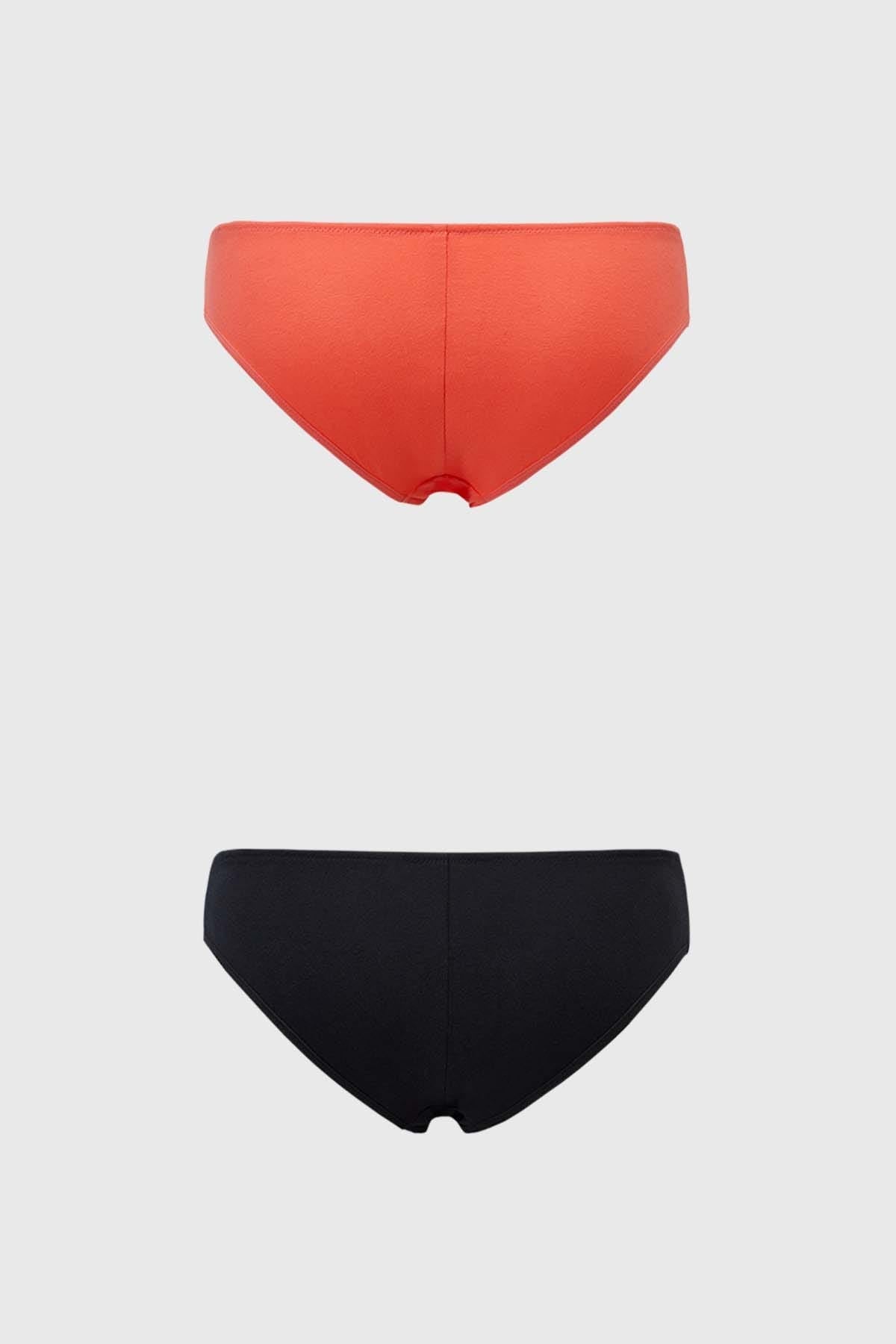Calzón Mujer Bikini Bipack Detalle Mesh Negro