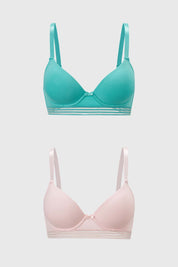 Sostén Mujer Copa Detalle Elástico Aqua