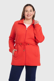 Polerón Mujer Cintura Ajustable Rojo