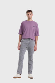 Jeans Hombre Costura Pierna Gris