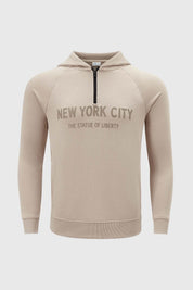 Polerón Niño Medio Cierre Beige