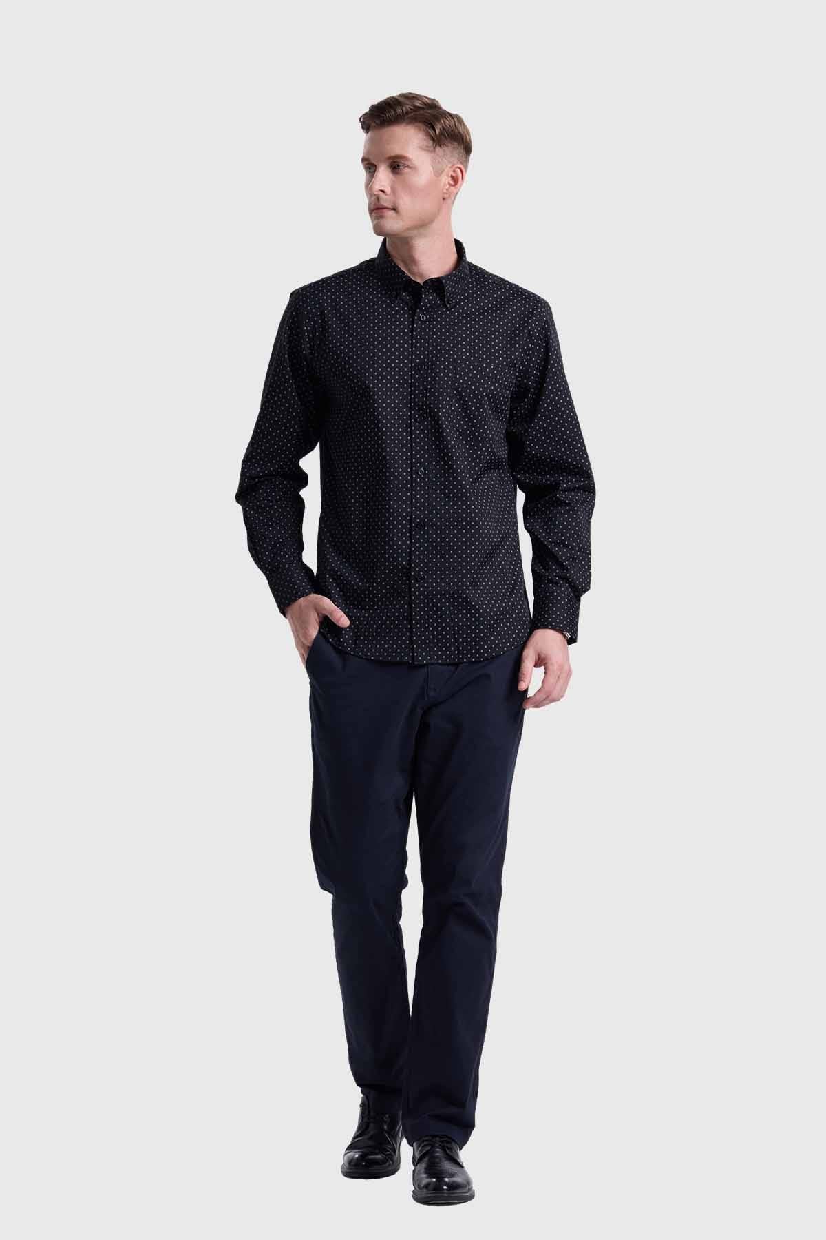 Camisa Hombre Fantasía Negro