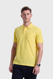 Polera Hombre Piqué Básica Amarillo