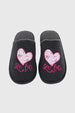 Pantufla Mujer Peludo Print Gris