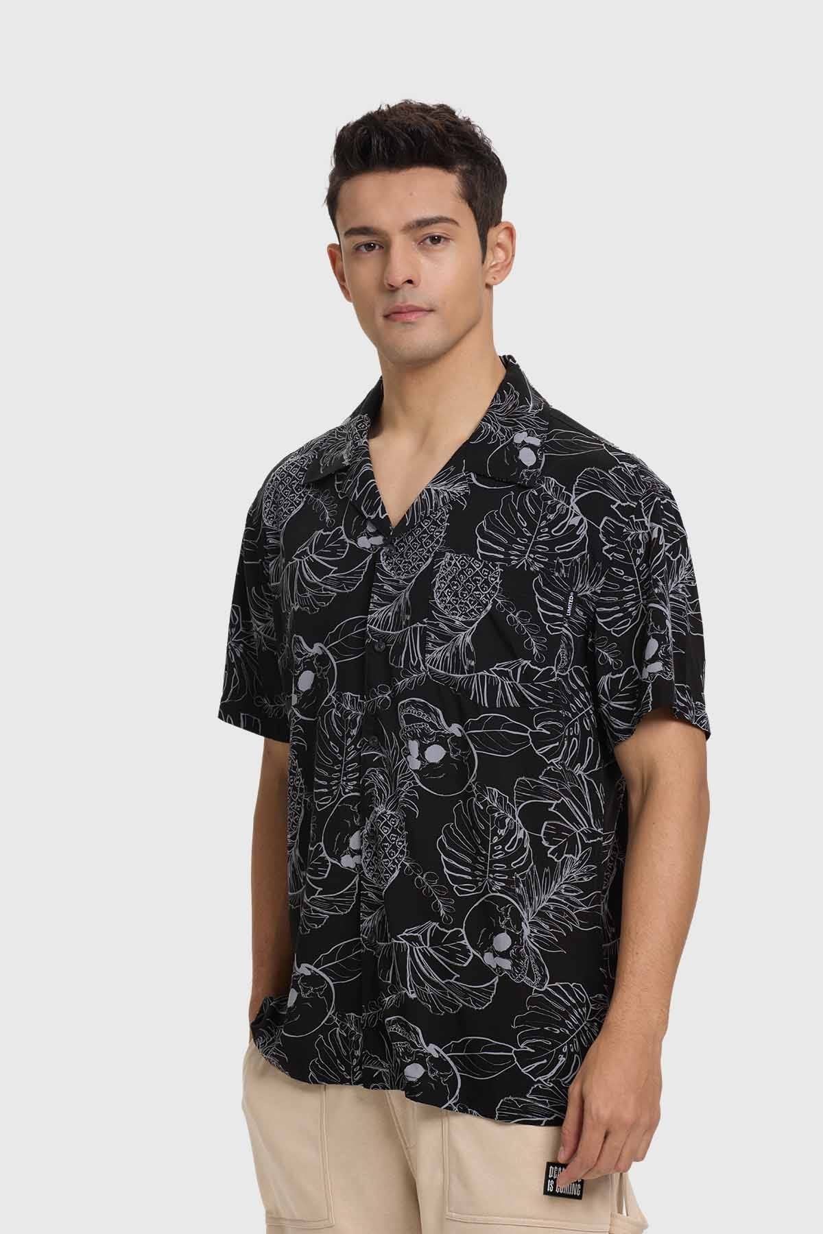 Camisa Hombre Guayabera Negro