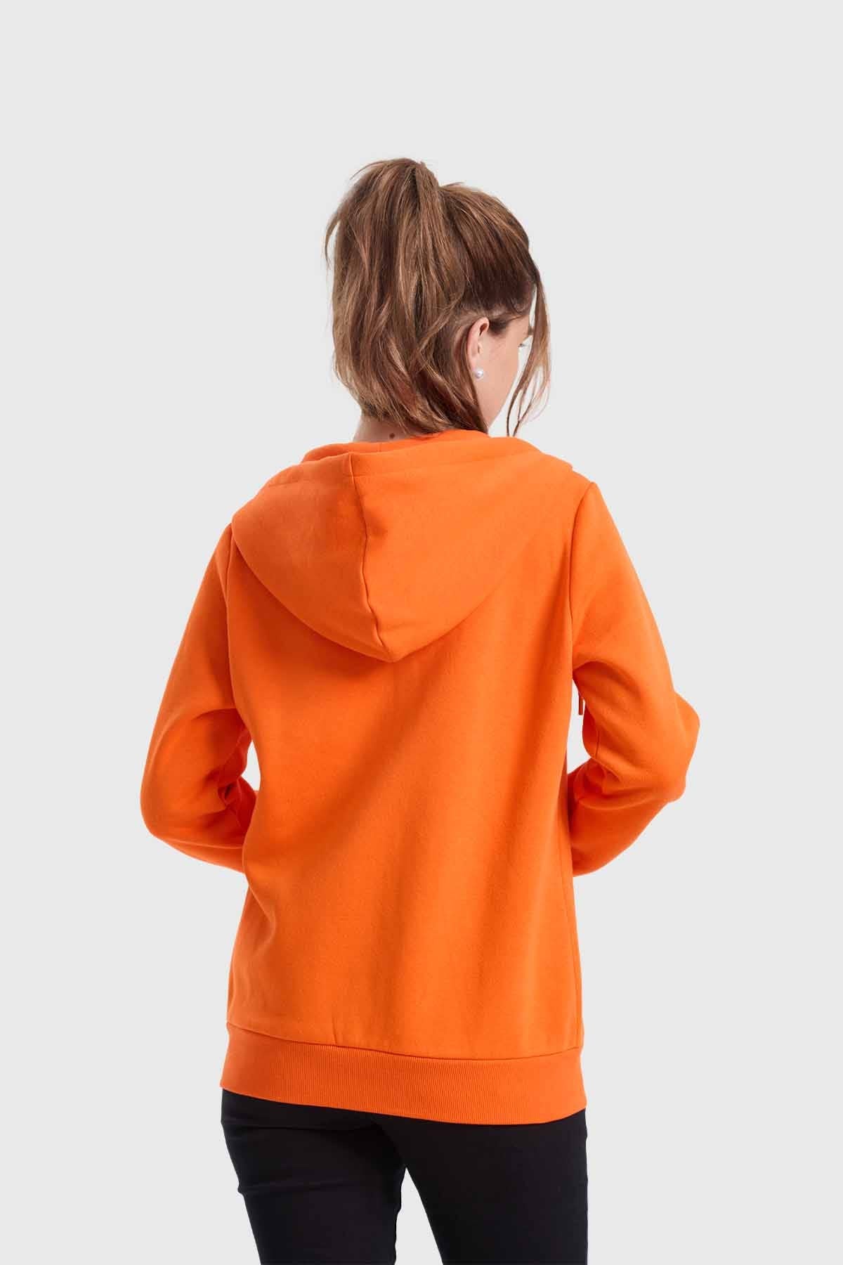 Polerón Mujer Hoodie Naranjo
