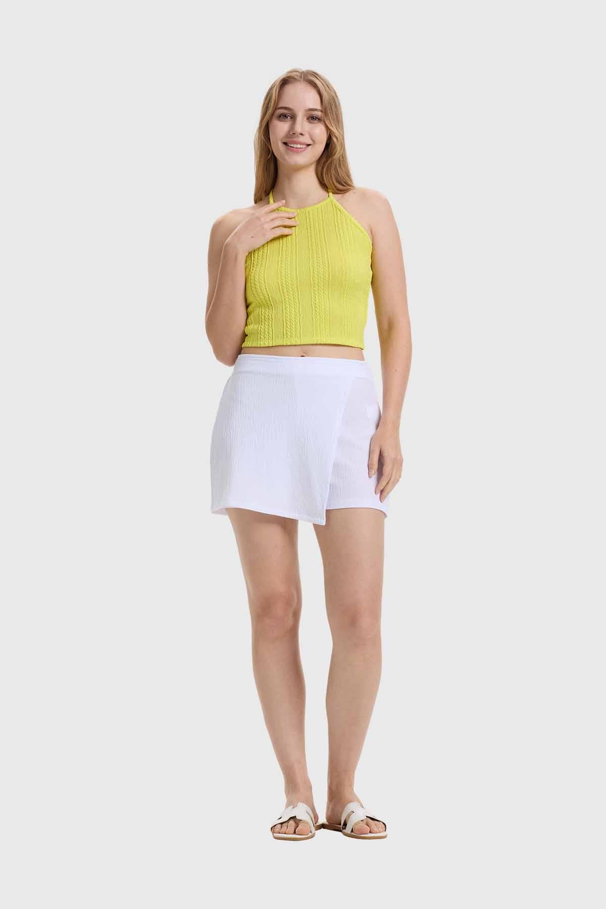 Polera Mujer Tiras Cuello Verde