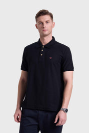 Polera Hombre Piqué Negro