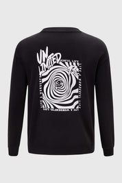 Polerón Niño Oversize Print Negro