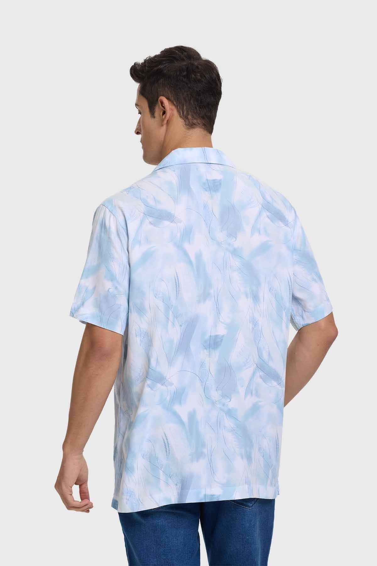 Camisa Hombre Marmolado Blanco