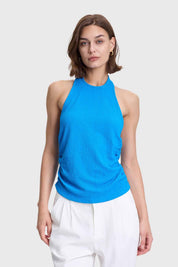 Polera Mujer Texturizada Azul