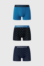Boxer Hombre Tripack Azul