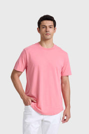 Polera Hombre Long Fit Básica Rosado