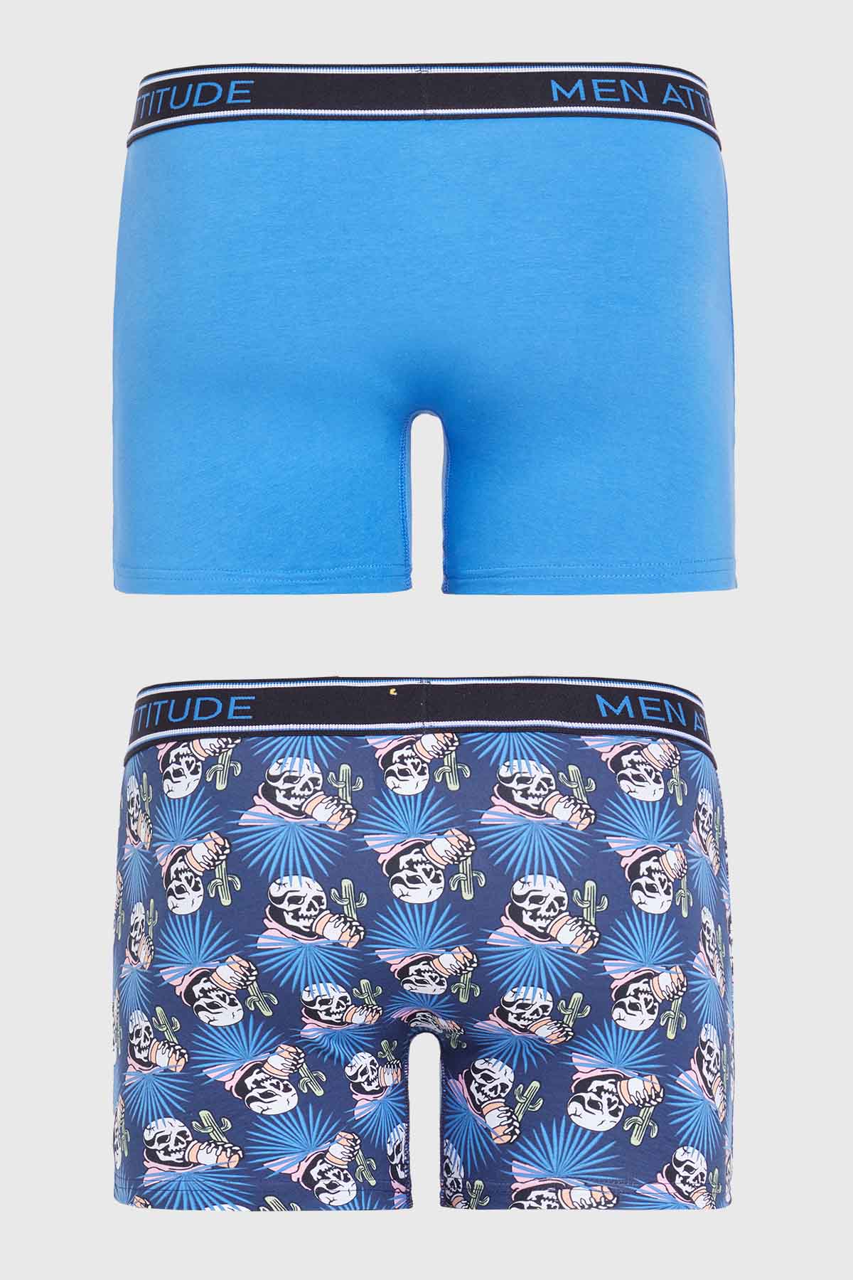 Boxer Hombre Bipack Print Azul