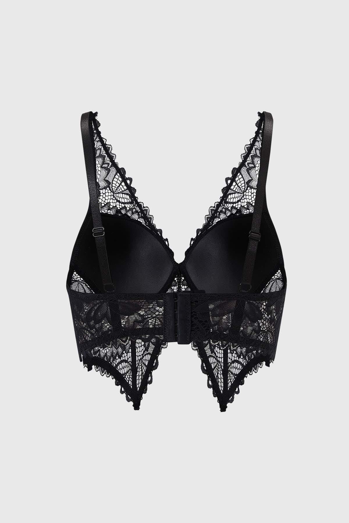 Sostén Mujer Bralette Copa Encaje Negro