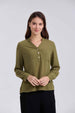 Blusa Mujer Crep Con Botón Verde