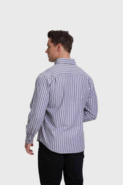 Camisa Hombre Rayas Gris