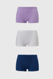 Calzón Mujer Short Tripack Rib Lila