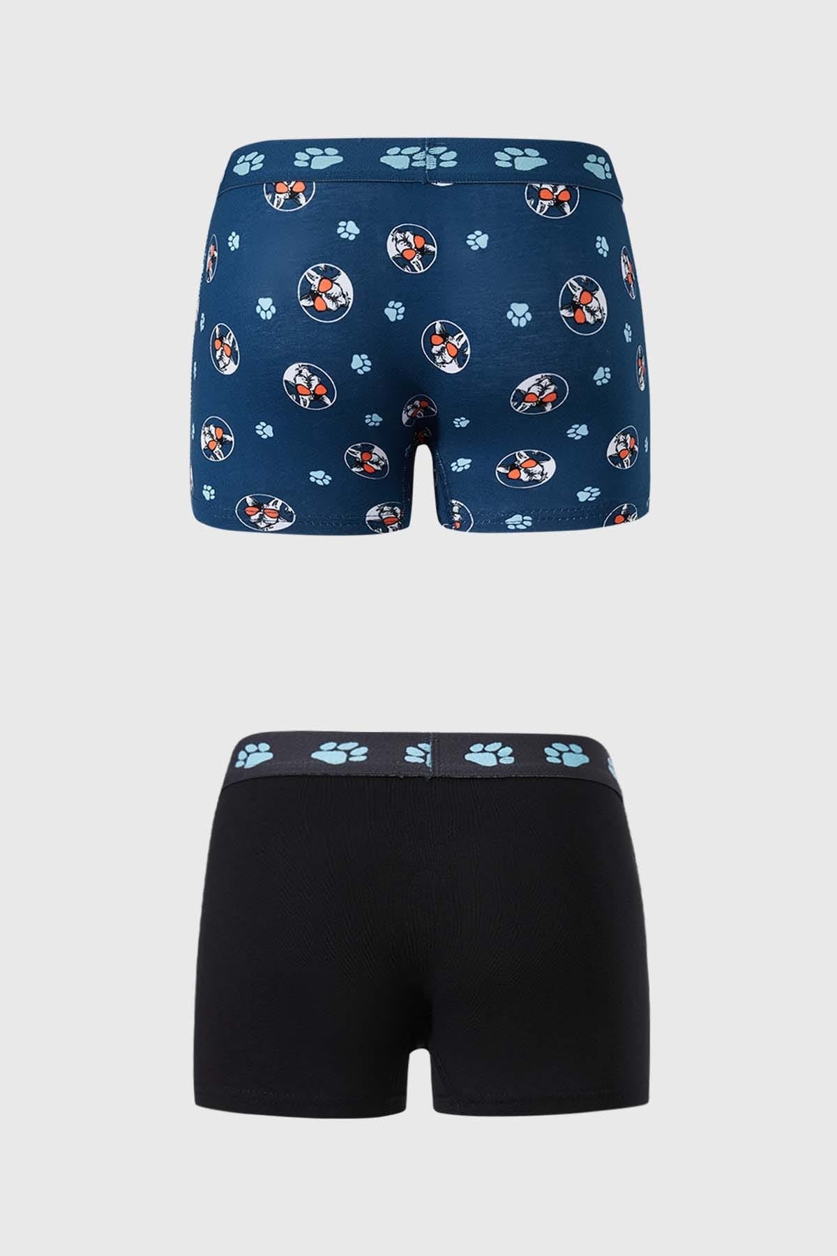Boxer Niño Bipack Print Azul