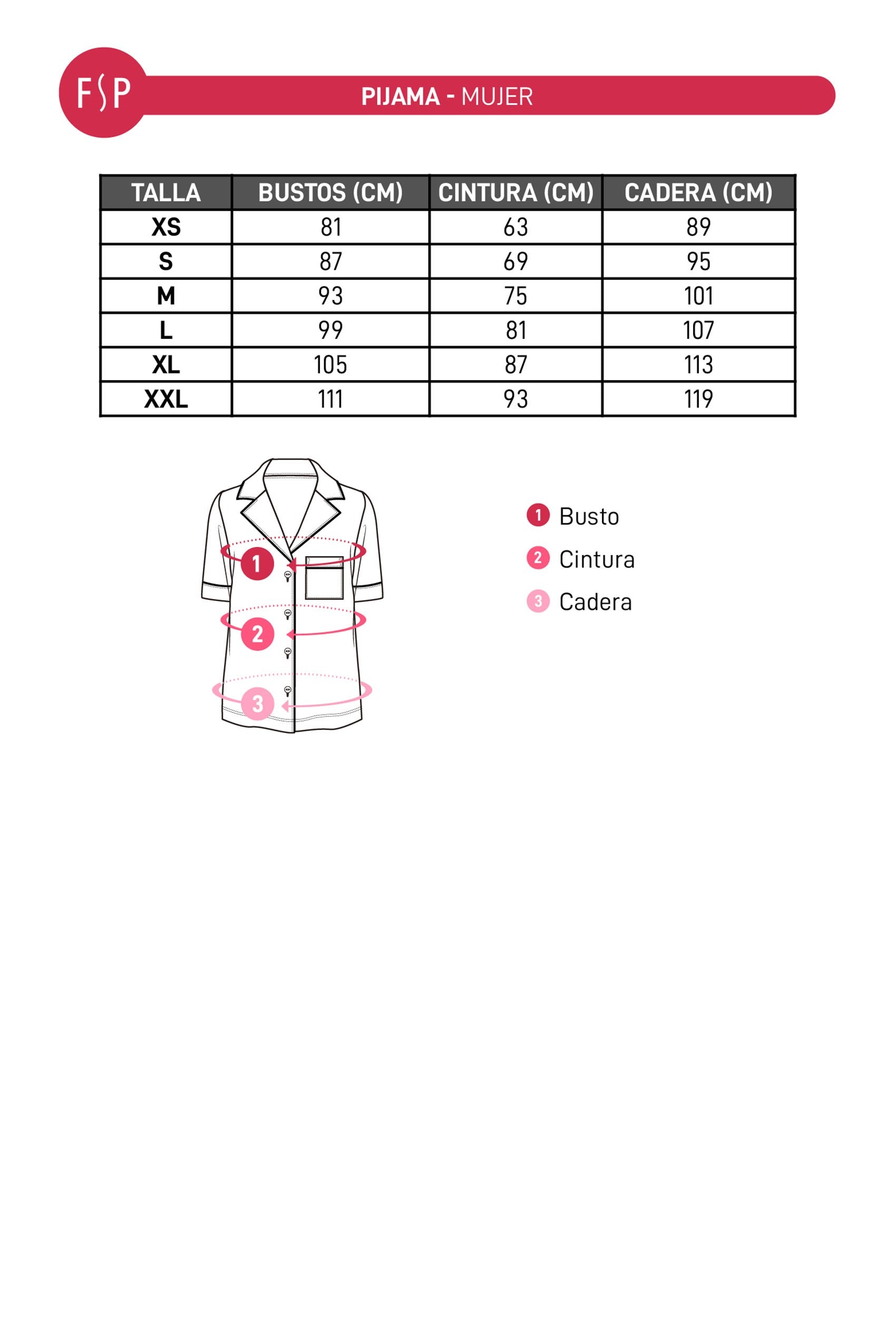 Pijama Mujer Estampado Rosado