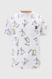 Polera Niño Print Oversize Blanco
