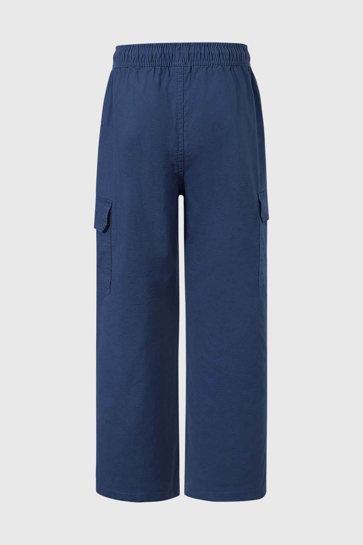 Pantalón Niño Cargo Recto Azul