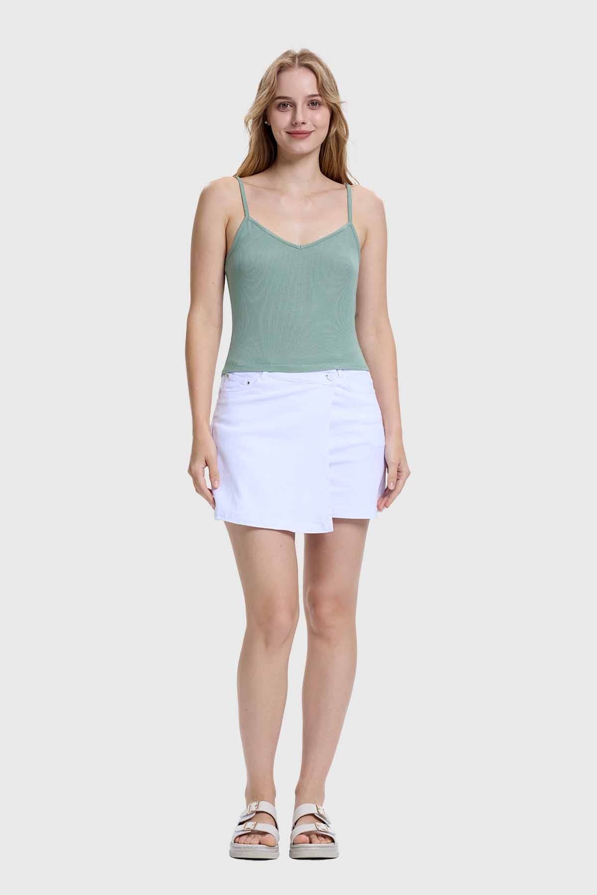 Polera Peto Mujer Pabilo Crop Verde
